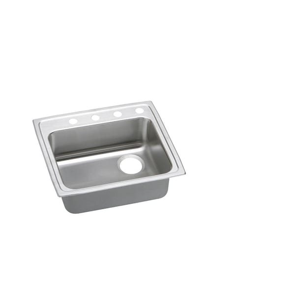 Lustertone Stainless Steel 25 X 21-1/4 X 6-1/2 Single Bowl Top Mount Ada Sink